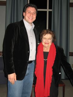 Helen Thomas with Daryl DuLong at the University of Rochester