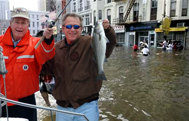 Bush on Vacation in New Orleans 1